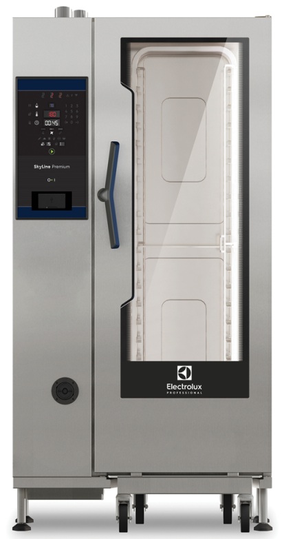 Electrolux 217824 SkyLine Premium Combi Προγραμματιζόμενος Ηλεκτρικός Φούρνος 37,7 kW με Boiler, Ψηφιακό Πάνελ και Αυτόματο Καθαρισμό, για 20 GN1/1 Electrolux 217824 SkyLine Premium Combi Προγραμματιζόμενος Ηλεκτρικός Φούρνος 37,7 kW με Boiler, Ψηφιακό Πάνελ και Αυτόματο Καθαρισμό, για 20 GN1/1