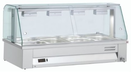 INOMAK MBV614 Επιτραπέζιο Μπαιν Μαρί με Βιτρίνα Full Showcase, για 4 Λεκανάκια GN, 1406 mm INOMAK MBV614 Επιτραπέζιο Μπαιν Μαρί με Βιτρίνα Full Showcase, για 4 Λεκανάκια GN, 1406 mm