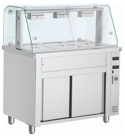 INOMAK MIV711 Επιδαπέδιο Μπαιν Μαρί σε Θερμαινόμενο Ερμάριο με Βιτρίνα Full Showcase, για 3 Λεκανάκια GN, 1102 mm INOMAK MIV711 Επιδαπέδιο Μπαιν Μαρί σε Θερμαινόμενο Ερμάριο με Βιτρίνα Full Showcase, για 3 Λεκανάκια GN, 1102 mm