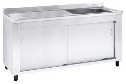 Niki Inox LK 1G 089 Λάντζα Κλειστή με 1 Γούρνα, 890 mm Niki Inox LK 1G 089 Λάντζα Κλειστή με 1 Γούρνα, 890 mm