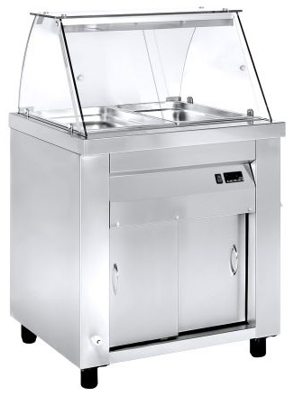 Niki Inox MM ED 75G Μπαιν-μαρί Θερμαινόμενη Βιτρίνα Προβολής με Λάμπες Αλογόνου και 2 Συρόμενες Πόρτες, για 2 Λεκανάκια GN 1/1, 750 mm Niki Inox MM ED 75G Μπαιν-μαρί Θερμαινόμενη Βιτρίνα Προβολής με Λάμπες Αλογόνου και 2 Συρόμενες Πόρτες, για 2 Λεκανάκια GN 1/1, 750 mm