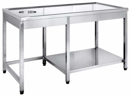 Niki Inox TR EP 089 Τραπέζι Επιστρεφομένων με Χώρο για Κάδο Απορριμάτων, 890 mm Niki Inox TR EP 089 Τραπέζι Επιστρεφομένων με Χώρο για Κάδο Απορριμάτων, 890 mm