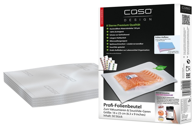  CASO Foil bags   Vacuum  16x23 cm, 50     Electrothermoco 