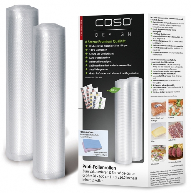  CASO Foil rolls    Vacuum  28x600 cm, 2     Electrothermoco 