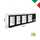  KlimaItalia BB 400 GD ������� ���������� Back Bar �� 4 ����������� ������, 698lt 