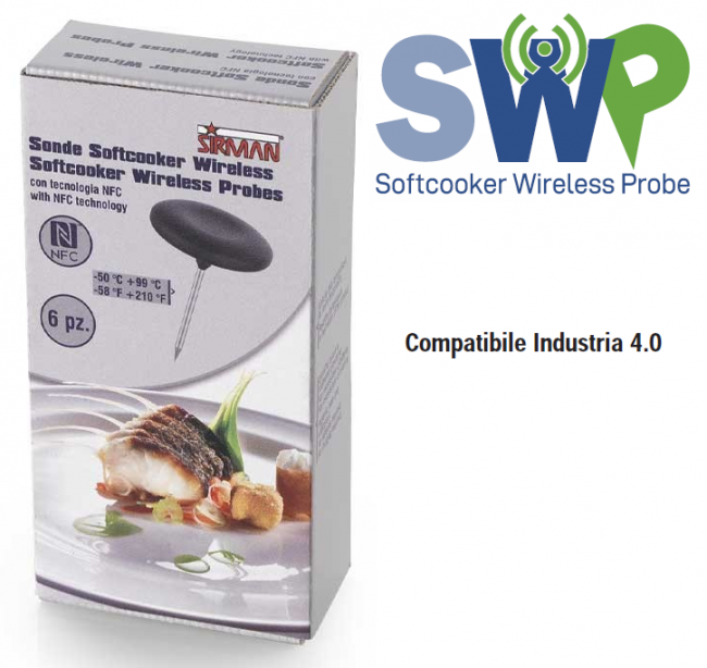  SIRMAN Softcooker Wireless Probes A�������� A��������� �� T��������� NFC, ��� 6 �������� ��� �� ��������� Electrothermoco 